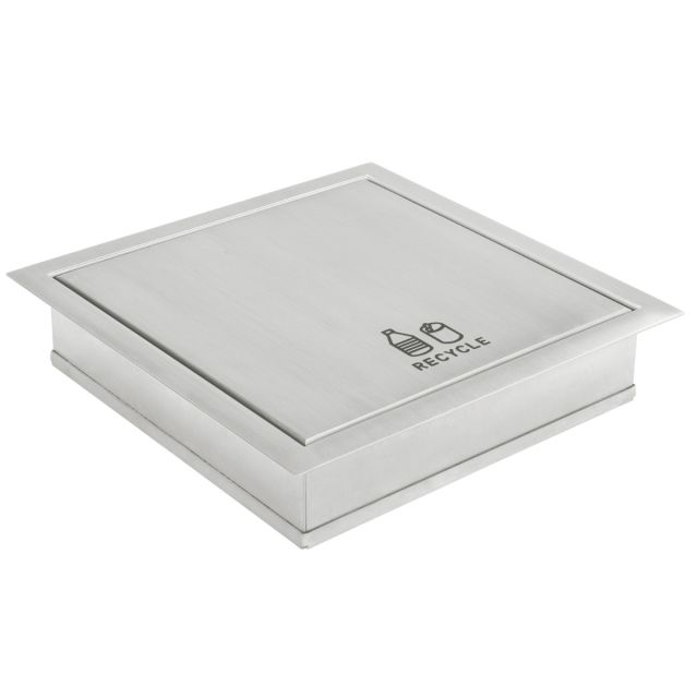 Square Trash Ring with Lid and Engraved Icon